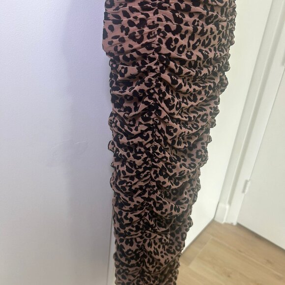 Majorelle - Tabitha Midi Dress - from revolve, animal print, Ruched, Size XS - Picture 9 of 9